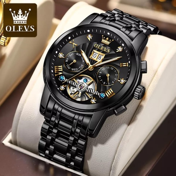 OLEVS 9910 Mechanical Wrist Watch Men - Black