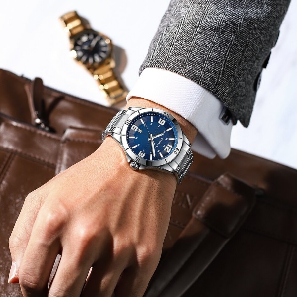 CRRJU 5003 Luxury Stainless Steel Quartz  Men Watch