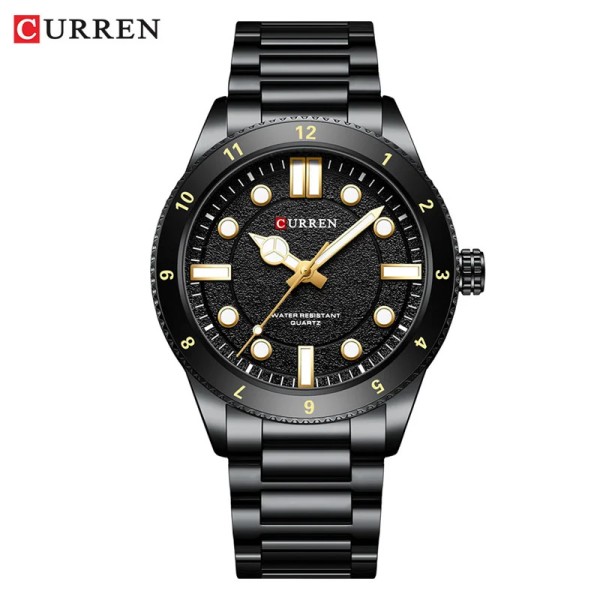 CURREN 8450 Luxury Stainless Steel Quartz   Men Watch - Black