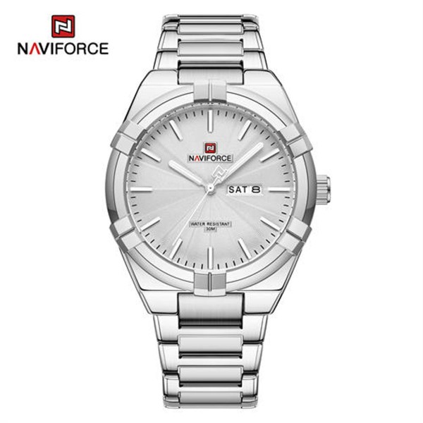 NAVIFORCE 9218 Watch Stainless Steel  Men- Silver